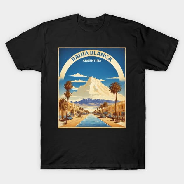 Bahia Blanca Argentina Vintage Tourism Poster T-Shirt by TravelersGems